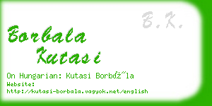 borbala kutasi business card